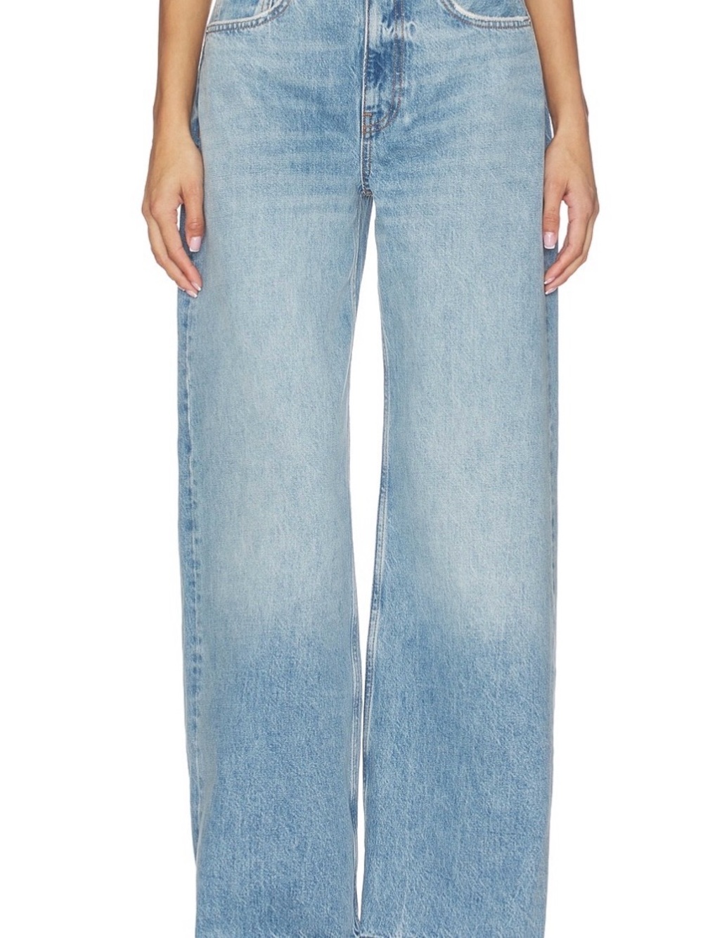 Anine Bing Light Blue Wide-Leg Denim Jeans Lewis jeans